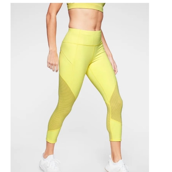 πHPπ Athleta Mesh Contender 7/8 Leggings βοΈ Size L - Picture 1 of 8